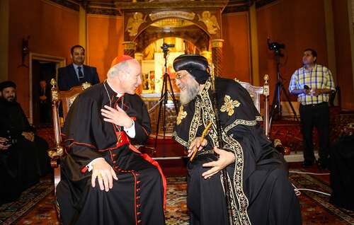 Kardinal Christoph Schönborn und der Koptisch-orthodoxe Papst-Patriarch Tawadros II.